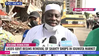 Lagos Govt Begins Removal Of Shanty Shops In Idumota Market