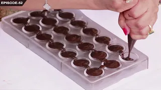 How to make centre filled Blueberry & Truffle flavour chocolates using plastic & polycarbonate mould