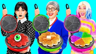 Reto De Cocina Wednesday vs Abuela | Hacks y Trucos de Cocina de 4Teen Challenge