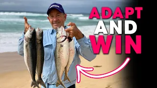 How I Adapt To The Conditions: Beach Fishing TEACHING ( RAW SESSION )