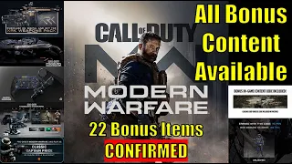 ALL BONUS CONTENT!!!!!! CALL OF DUTY MODERN WARFARE