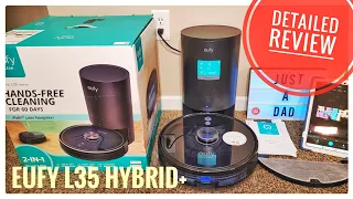 Review eufy RoboVac L35 Hybrid+ Robot Vacuum Cleaner Floor Mop Self Empty