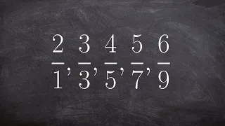Learn how to write the formula for a sequence of fractions