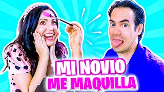 MI NOVIO ME MAQUILLA 😅 Así Quedé 😱 El Titi Maquilla a Sandra Cires Art ft BoxyCharm 🔥