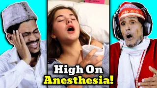 Villagers React To Funny Anesthesia Reactions !  Tribal People React To Funny Anesthesia Reactions