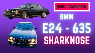 BMW E24 635 Model Comparison - Shark Nose BMW's