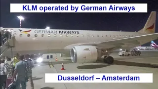 BoardingTime! Trip report - Dusseldorf to Amsterdam - KLM flight operated by German Airways