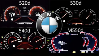 BMW 5 SERIES ALL DIESEL ENGINES ACCELERATION BATTLE