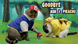 Saying Goodbye to Ash and Pikachu | Pokémon: Pikachu's Goodbye with Cats