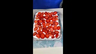 Easy one-pan strawberry dessert.