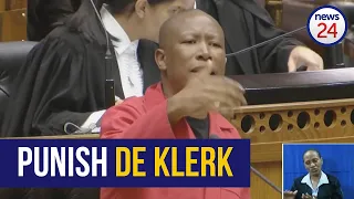 WATCH | 'Punish De Klerk' then white supremacists might learn there are consequences - Malema