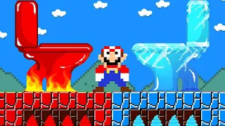 HOT AND COLD BATTLE: Mario Escape vs 999 Hot Flower and 999 Cold Flower | MARIO HP 1