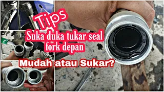 Tukar seal fork/absorber depan