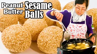 Cantonese Dim Sum Recipe - Peanut Butter Fried Sesame Balls Recipe