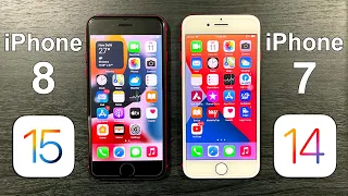 iPhone 8 iOS 15 Vs iPhone 7 iOS 14 Speed Test