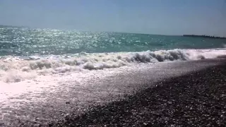 Абхазия лето 2013 бушующее море Цандрипш