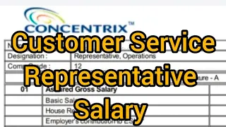 Concentrix Salary Slip | Concentrix Customer Service Representative Salary | Concentrix Jobs Salary