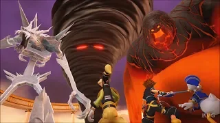 Kingdom Hearts 3 - Fire Titan & Ice Titan - Boss Fight | Gameplay (PS4 HD) [1080p60FPS]