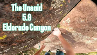 Trad Climbing in Eldorado Canyon: The Unsaid 5.9