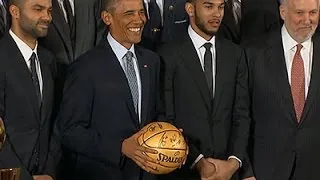 Obama Welcomes San Antonio Spurs to White House