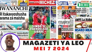 Magazeti ya leo Mei 7/2024 jumanne asubuhi/magazeti ya michezo leo asubuhi ijumanne/Yanga