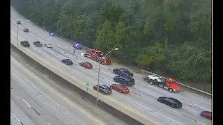 Man flips car with 3 kids inside into woods near I-20 after chase, GSP says | WSB-TV