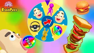 😈👽😹 Sandwich Runner FACES BATTLE | Sandwich Runner Spin Challenge -  Best Funny Mobile Games