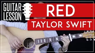 Red Guitar Tutorial - Taylor Swift Guitar Lesson 🎸 |Easy Chords +Solo + Guitar Cover|