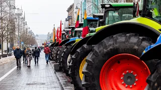 Tiesiogiai: Petro Šiaučiūno komentaras iš besitęsiančio ūkininkų protesto