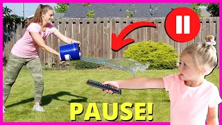 PAUSE Challenge Sneaky Jokes and Pranks with Kin Tin and Mom!!