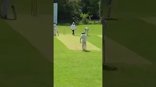 Batsman hits wicket, and no one sees! #shorts