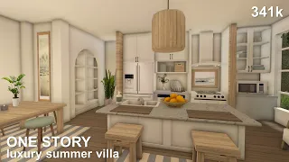 BLOXBURG : one story luxury SUMMER villa 341k | speedbuild + tour | Leqhhx