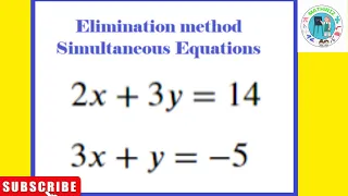 Elimination method for solving Simultaneous equations