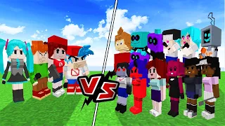 Team Old FnF vs NEW Friday Night Funkin | Minecraft | (Wholesome Battle)