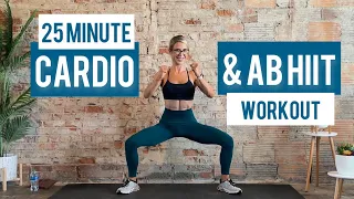 25 Minute Cardio and Ab HIIT Workout | Bodyweight Only | No Equipment | Intervals at Home