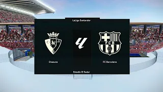 Osasuna vs Barcelona | Estadio El Sadar | 2023-24 La Liga | PES 2021