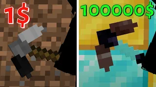 Minecraft But, There Are 1$ to 100000$ Pickaxe...!! #minecraftbut #minecraft