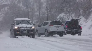 Colorado Springs, CO Cars Slide In Snow On Veterans Day - 11/11/2018