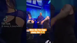 When Mia Yim Slaps Jimmy Uso 🤣😂 #short