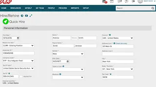 ADP and Intacct New Hire Integration Demo