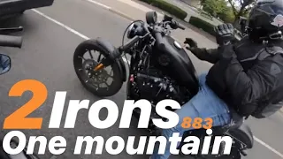 Carving up the mountains on my iron 883