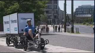 Hermes testet Paketzustellung per Lastenrad in Berlin (Teil 1/4)