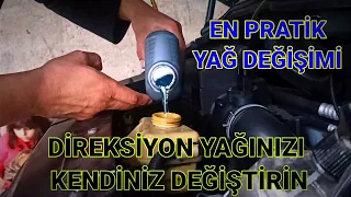 DİREKSİYON YAĞI DEĞİŞİMİ / EN PRATİK DİREKSİYON HİDROLİĞİ DEĞİŞTİRME YÖNTEMİ