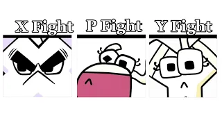 Alphabet Lore but X vs P vs Y Fight