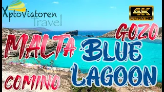 Malta: Day trip to Gozo and Comino Islands| Swimming in Blue Laggon  | 4K | Xptoviatoren