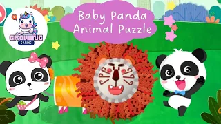 Baby Panda Animal Puzzle Part 1: Lion | DIY Homemade Craft | Babybus Games for Kids