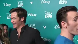 Chris Evans says "STOP WITH YOUR BLUE EYES BRO" to Chris pine