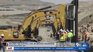 Privatly funded border barrier in Sunland Park is expected to be completed on Thursday.