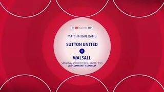 MATCH HIGHLIGHTS: Sutton United vs Walsall EFL2 30/10/21