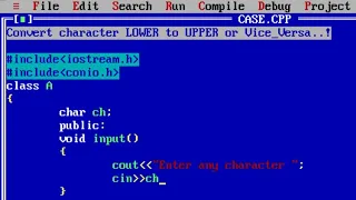 C++ program to convert character uppercase into lowercase or vice-versa using class | Learn Coding